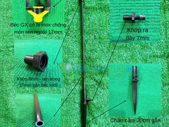 LÀM THẾ NÀO ĐỂ GẮN BÉC TƯỚI VÀO CÂY CẮM BÉC SỢI THỦY TINH