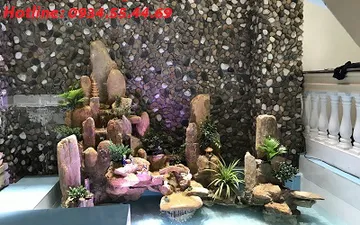 Mẫu Hòn Non Bộ Ngoài Sân Với Thiết Kế Hồ Cá Thu Hút Sự Chú Ý