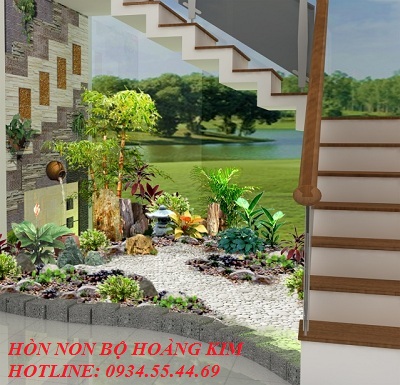 tiểu cảnh gầm cầu thang nhà chị Thủy quận Thủ Đức