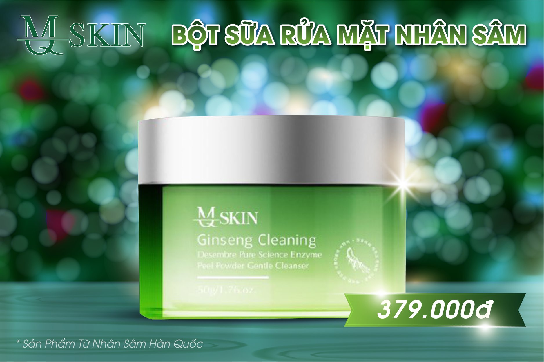 bột rửa mặt nhân sâm mqskin