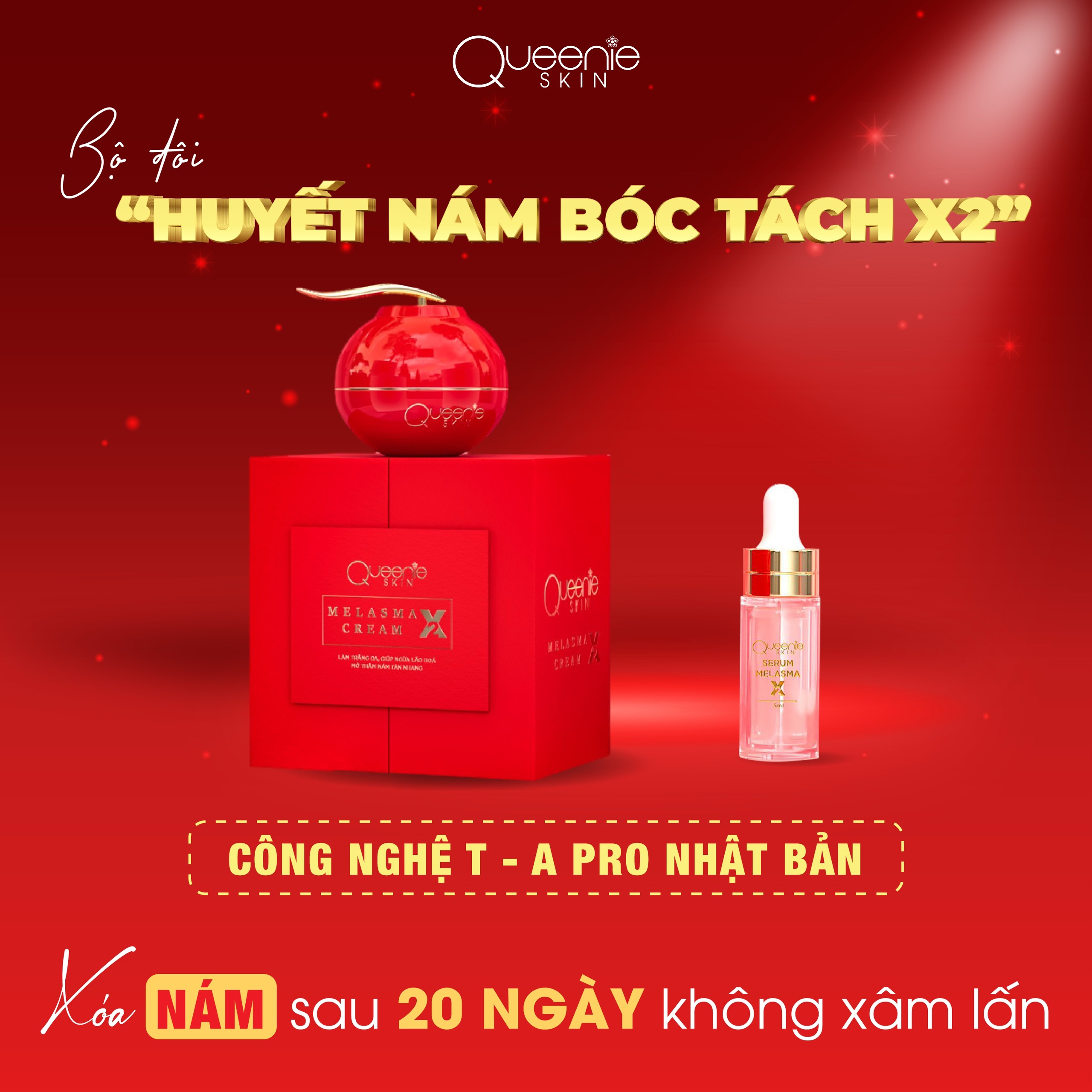 Giá Sỉ Kem Face Huyết Nám Bóc Tách X2 Queenie Chính Hãng Rẻ Nhất