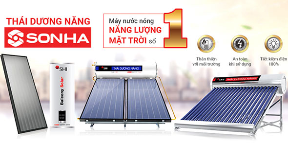 Máy nước nóng mặt trời chịu áp - Tấm phẳng Sơn Hà Máy nước nóng mặt trời chịu áp - Tấm phẳng Sơn Hà