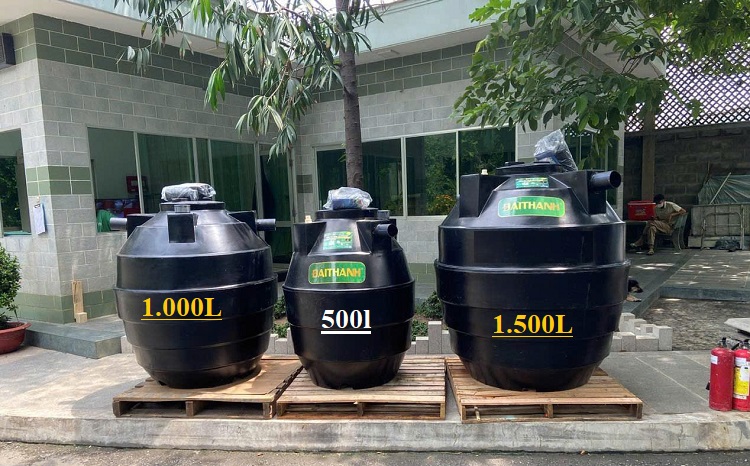 Các dung tích phổ biến Bồn tự hoại 500l, 1000l, 1500l Các dung tích phổ biến Bồn tự hoại 500l, 1000l, 1500l