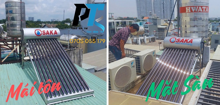 Hình ảnh lắp đặt thực tế Máy nước nóng mặt trời Osaka tại Hồ Chí Minh Hình ảnh lắp đặt thực tế Máy nước nóng mặt trời Osaka tại Hồ Chí Minh