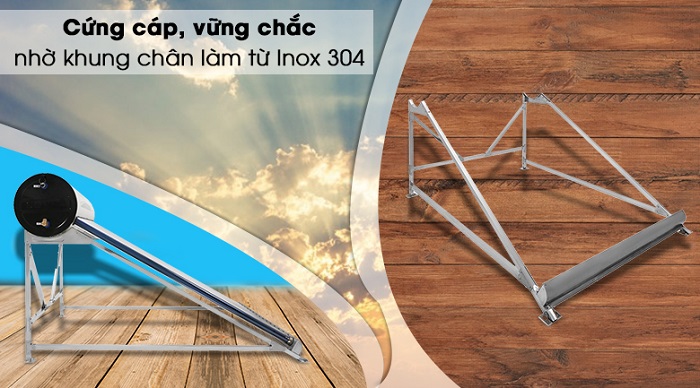 Cứng cáp, vững chắc vì khung chân làm từ Inox 201 Cứng cáp, vững chắc vì khung chân làm từ Inox 201
