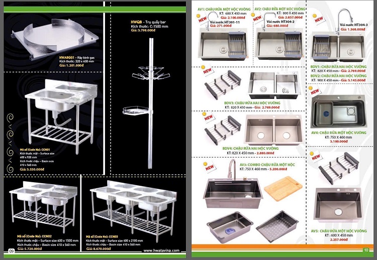 Mẫu chậu Đúc inox 304 Hwata Cao Cấp Mẫu chậu Đúc inox 304 Hwata Cao Cấp
