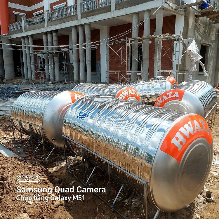 Dự án Bồn inox 5,000L Ngang Hwata cho trường học Dự án Bồn inox 5,000L Ngang Hwata cho trường học