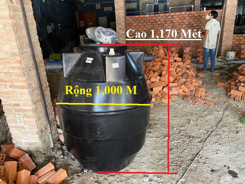 Kích thước Bồn tự hoại 500L Kích thước Bồn tự hoại 500L
