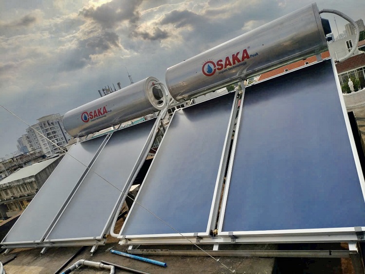 Máy nước nóng mặt trời Osaka dạng tấm phẳng 300l tại Hồ Chí Minh Máy nước nóng mặt trời Osaka dạng tấm phẳng 300l tại Hồ Chí Minh