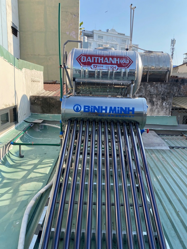 Hoàn thiện máy nước nóng NLMT Bình Minh Hoàn thiện máy nước nóng NLMT Bình Minh