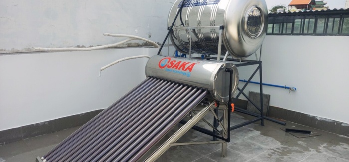 Máy nước nóng năng lượng mặt trời Osaka trên mặt sàn Máy nước nóng năng lượng mặt trời Osaka trên mặt sàn
