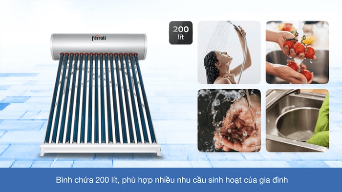 Máy nước nóng năng lượng mặt trời Ferroli được ưa chuộng tại Việt Nam Máy nước nóng năng lượng mặt trời Ferroli được ưa chuộng tại Việt Nam