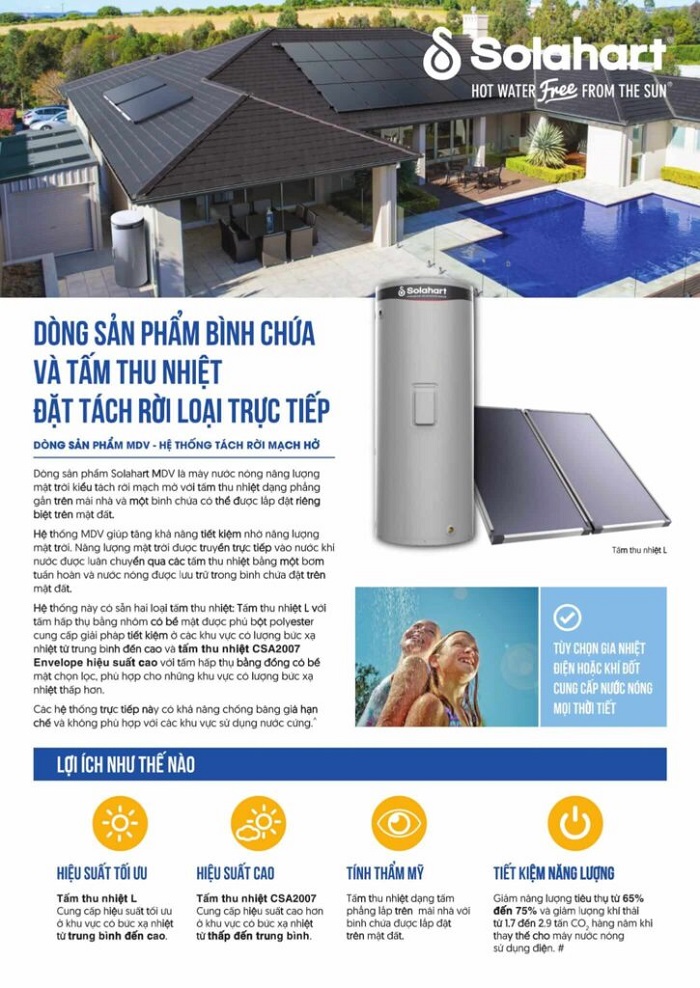 Ưu điểm của máy năng lượng mặt trời Solahart Ưu điểm của máy năng lượng mặt trời Solahart