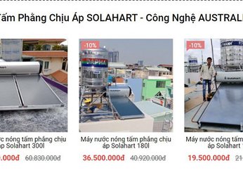 Bảng giá Máy nước nóng SOLAHART - Giá ưu đãi, Khuyến mãi 2024