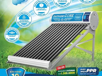 Giá Máy nước nóng mặt trời Đại Thành Core, Sản phẩm Ruột nhựa PPR chịu nguồn nước nhiễm Phèn, Mặn