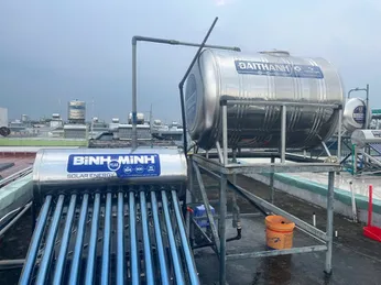 Máy nước nóng mặt trời Bình Minh 120L – năng lượng gia đình 2-4 người