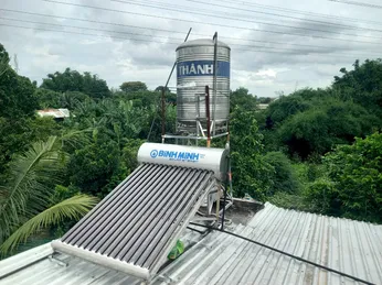 Máy nước nóng mặt trời Bình Minh siêu bền siêu tiết kiệm
