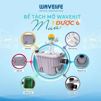 Bể tách mỡ Wavelife 15L Thái Lan