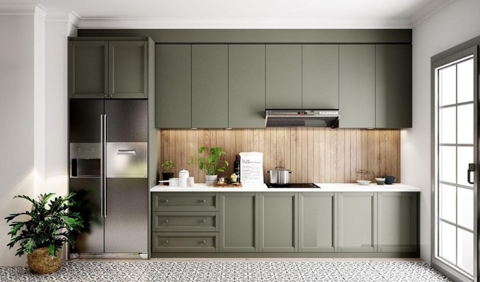 Tủ bếp gỗ tự nhiên cho không gian bếp ấm cúng Tủ bếp gỗ tự nhiên cho không gian bếp ấm cúng