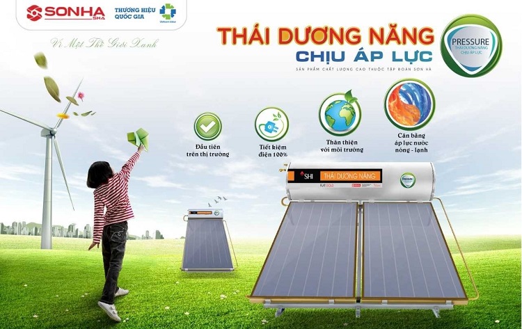 Năng lượng mặt trời tấm phẳng Sơn Hà Năng lượng mặt trời tấm phẳng Sơn Hà