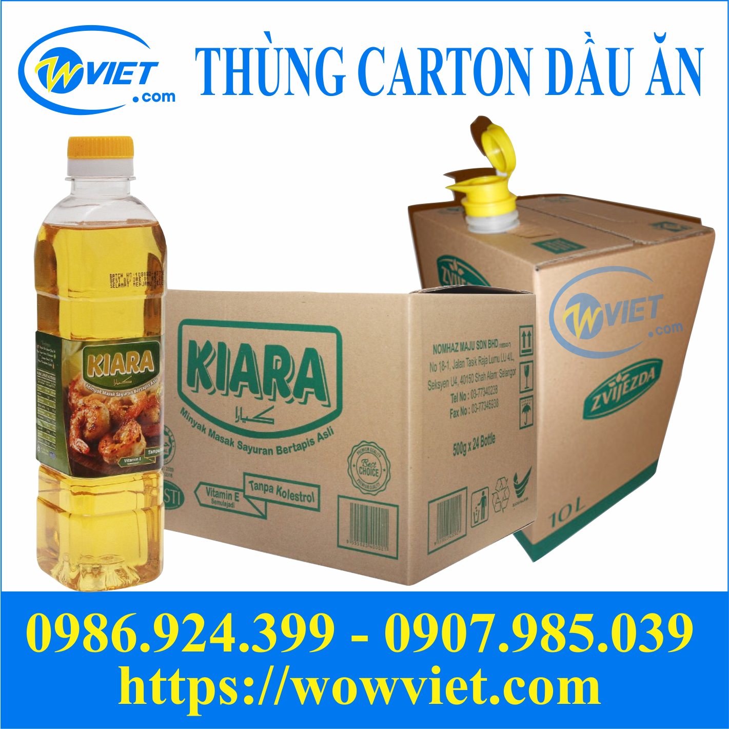 Thùng carton đựng dầu ăn