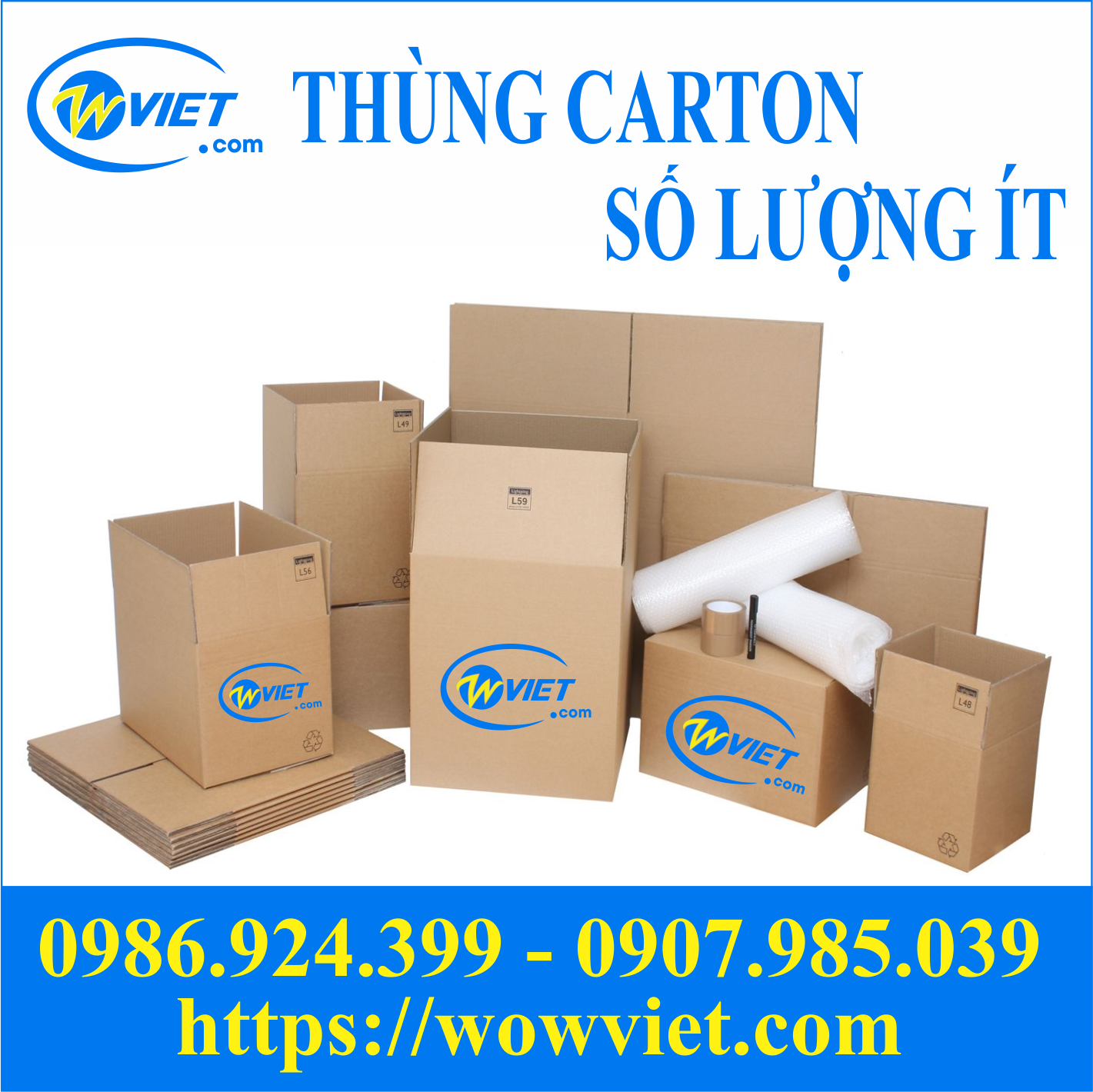 thùng carton số lượng ít