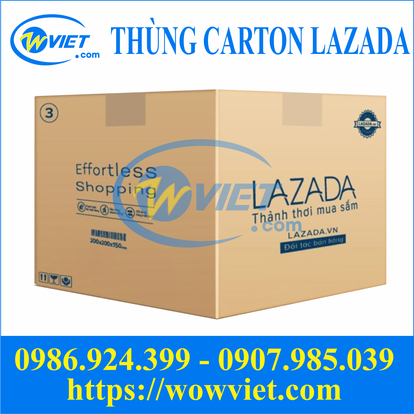 thùng carton lazada