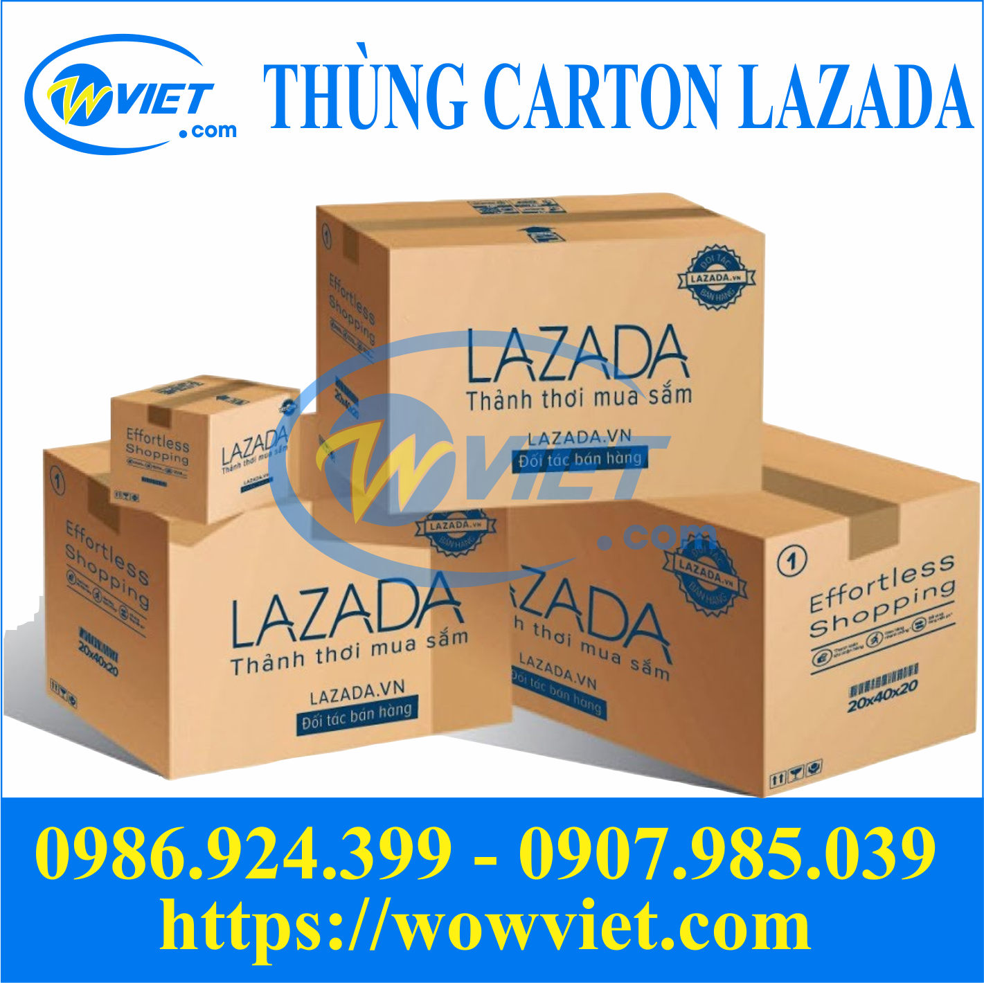 thùng carton lazada