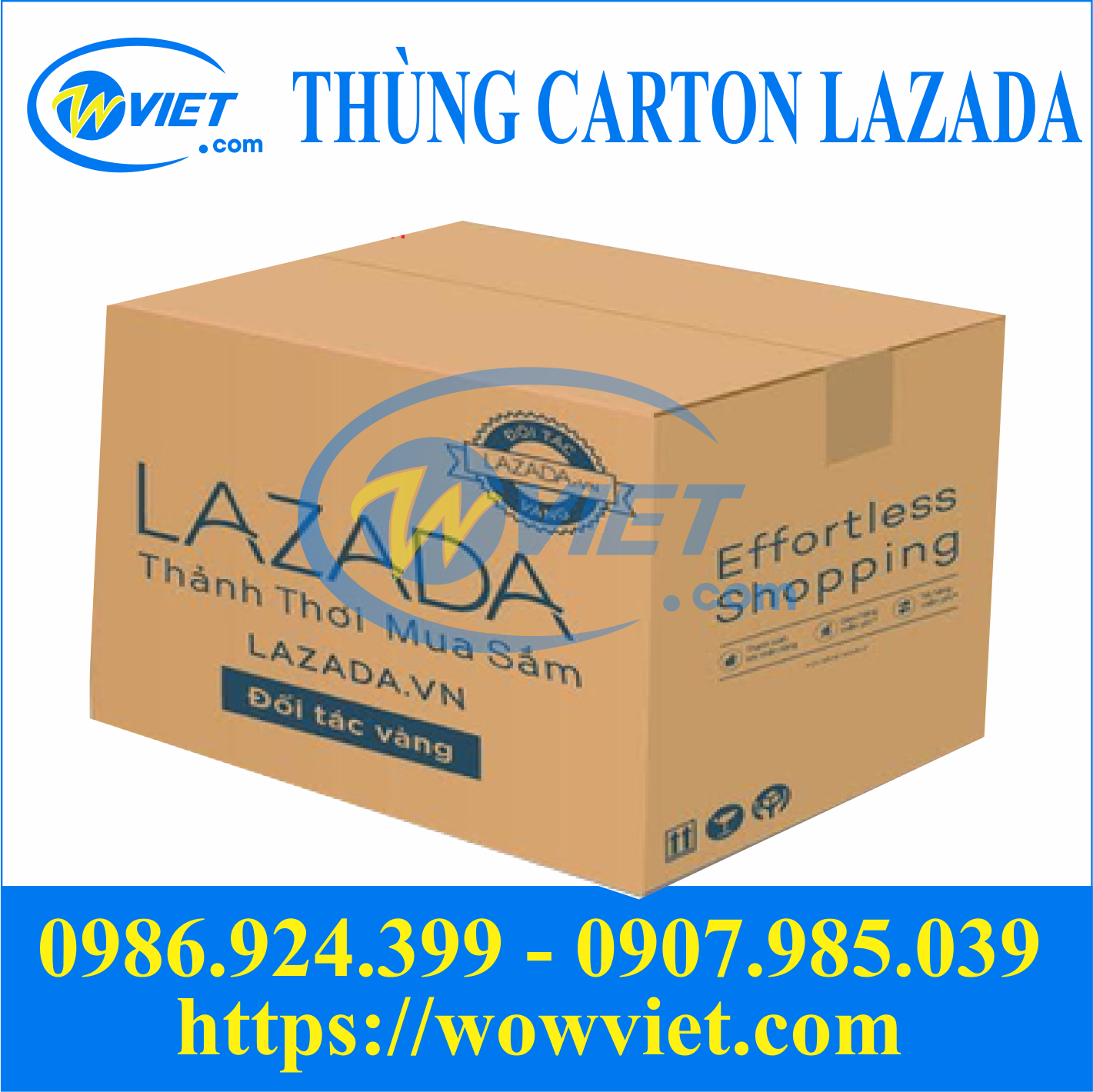 thùng carton lazada