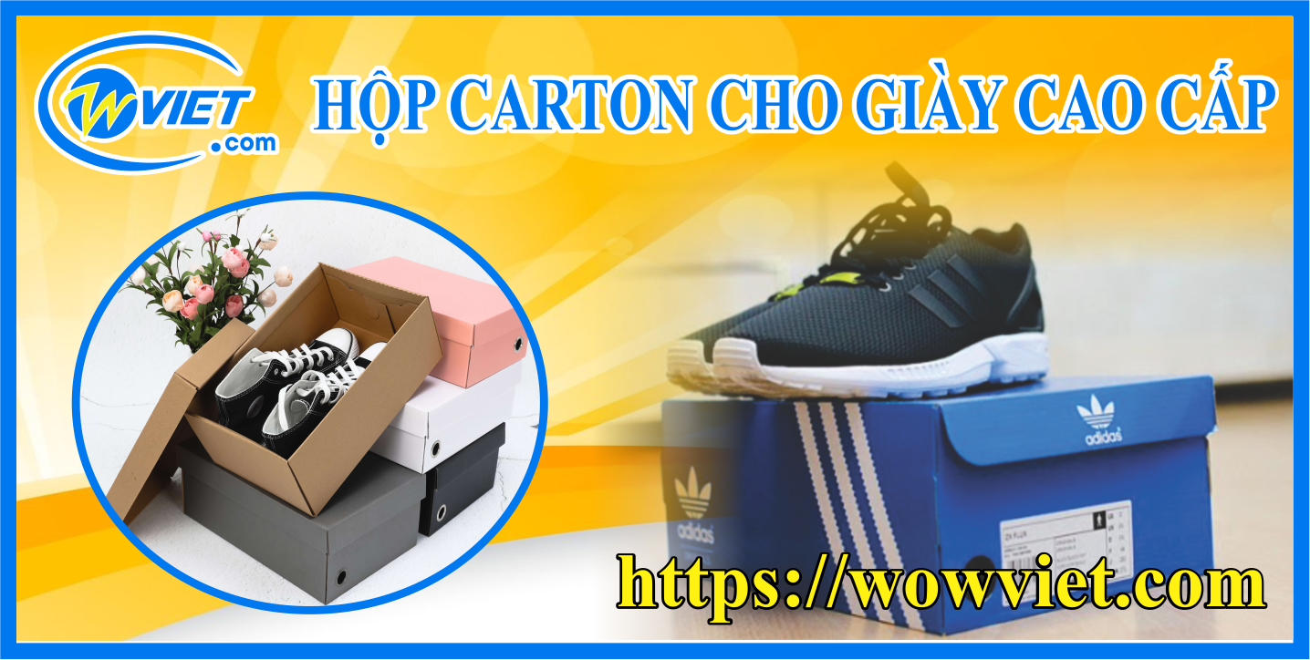 hộp carton cho giày cao cấp