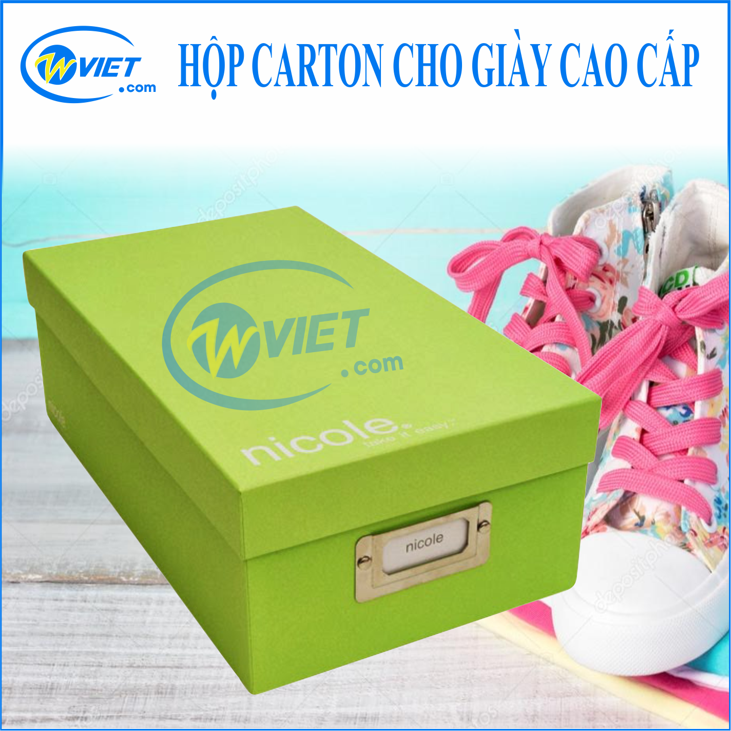 hộp carton cho giày cao cấp