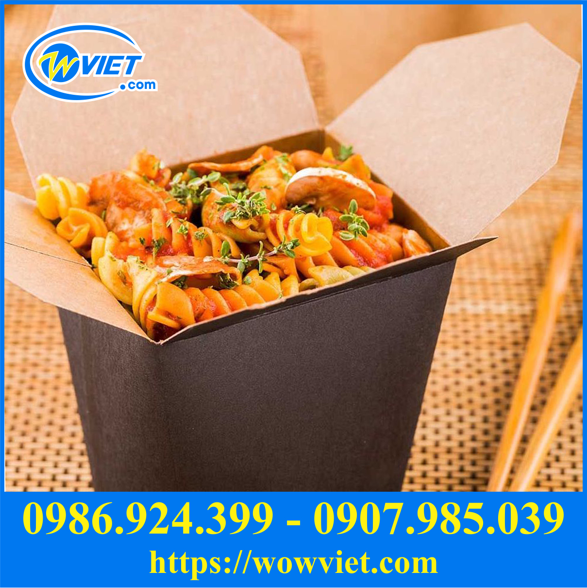 hop giay dung thuc an mang di