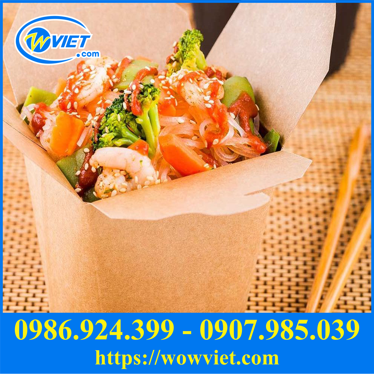 hop giay dung thuc an mang di