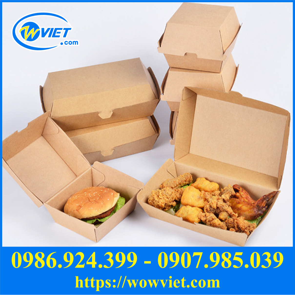 hop giay dung thuc an mang di