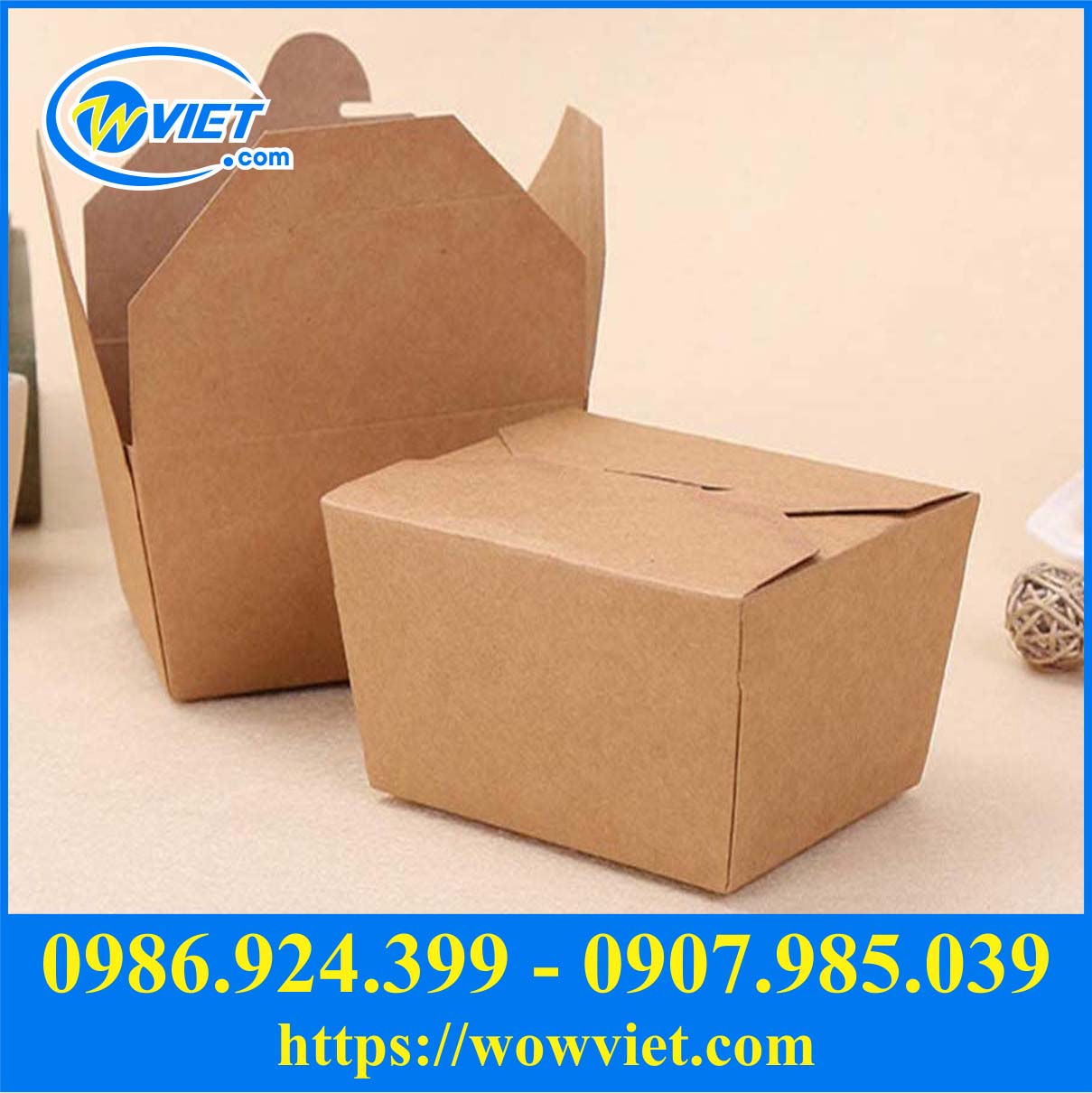 hop giay dung do an mang di