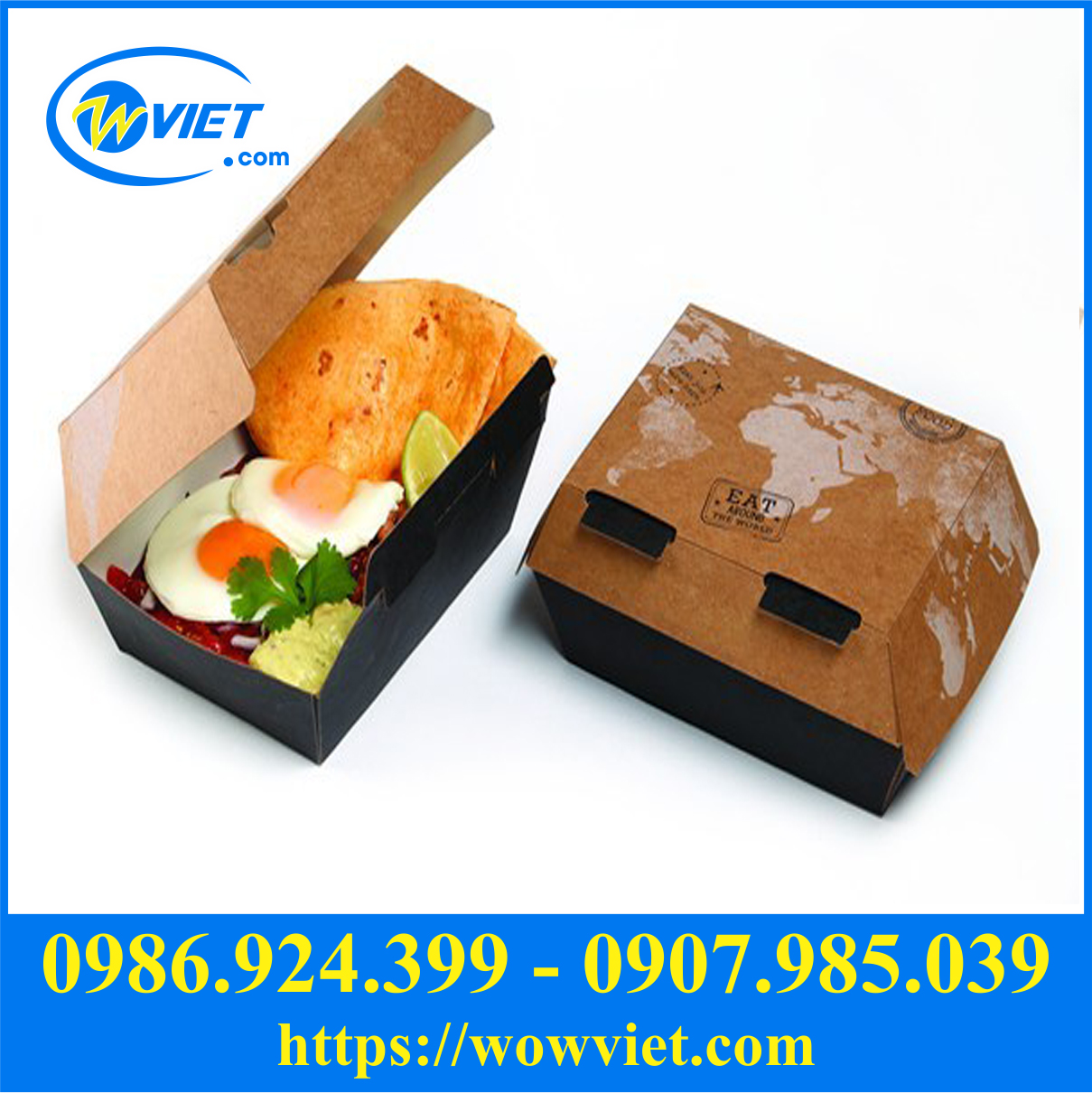 hop giay dung do an nong