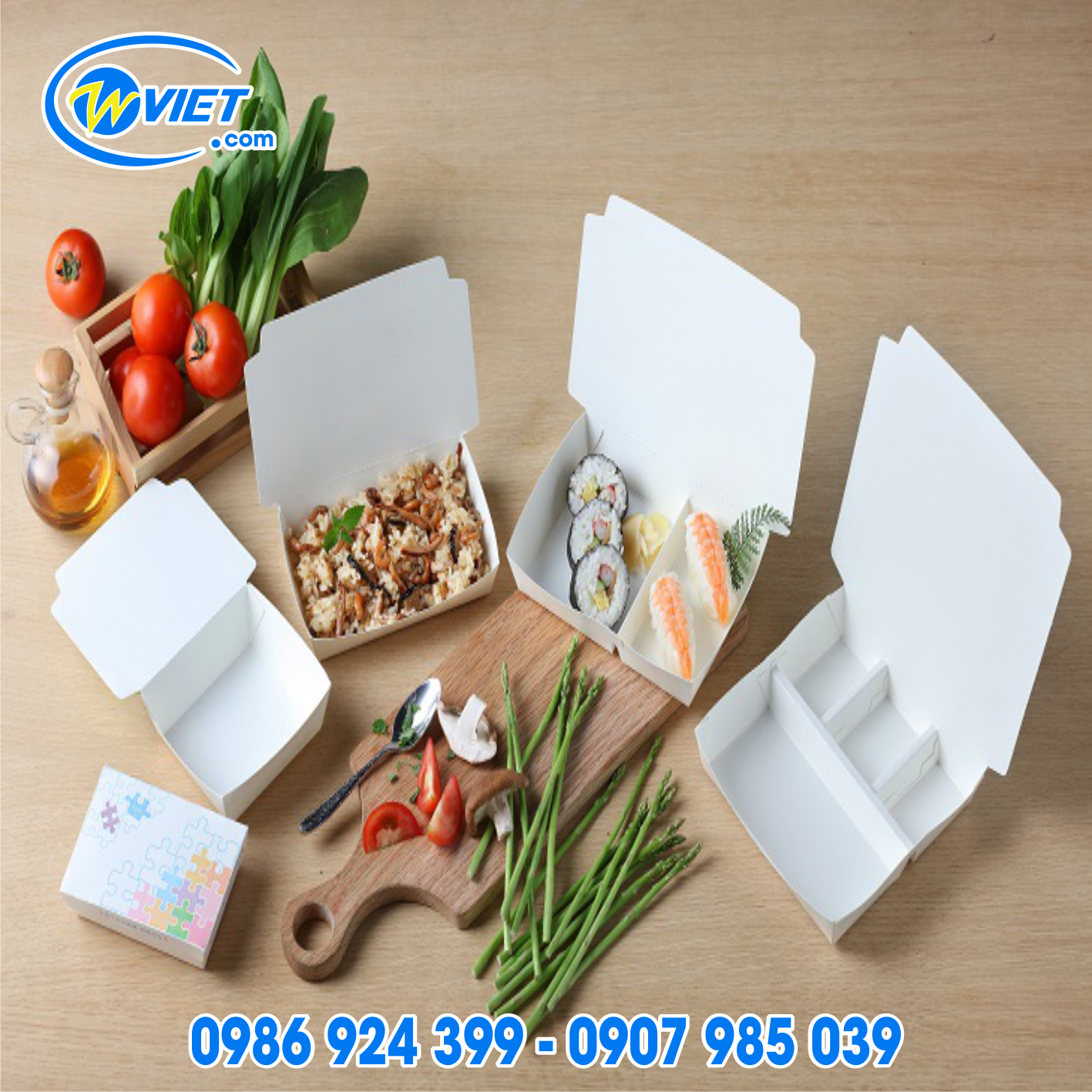 ban hop giay dung thuc an