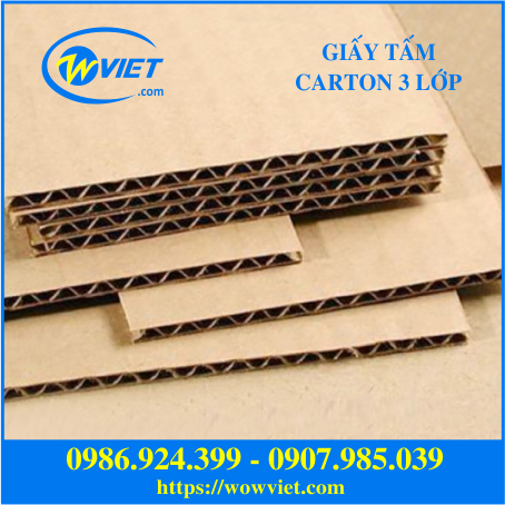 GIẤY TẤM CARTON 3 LỚP WOWVIET GIẤY TẤM CARTON 3 LỚP WOWVIET