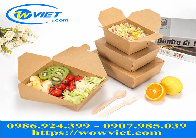 hop dung thuc an bang giay