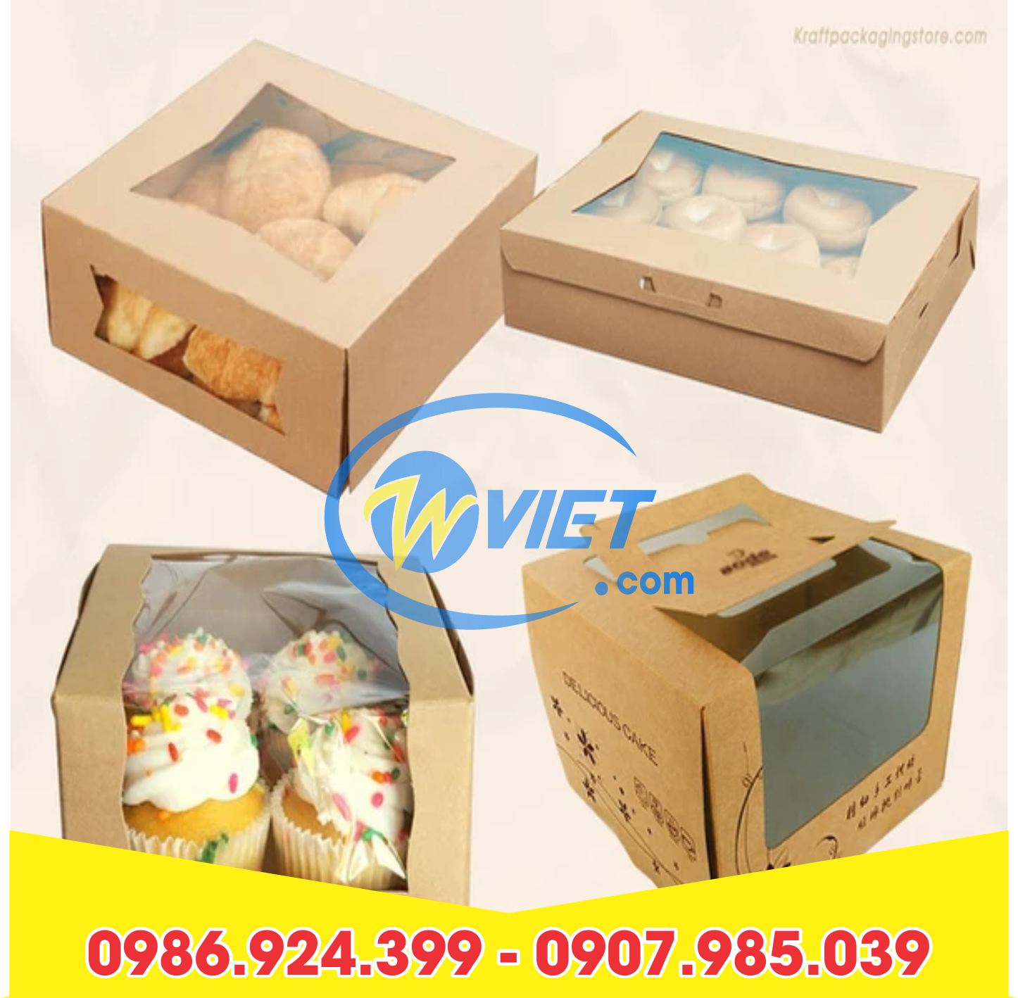 hop giay dung banh mang di