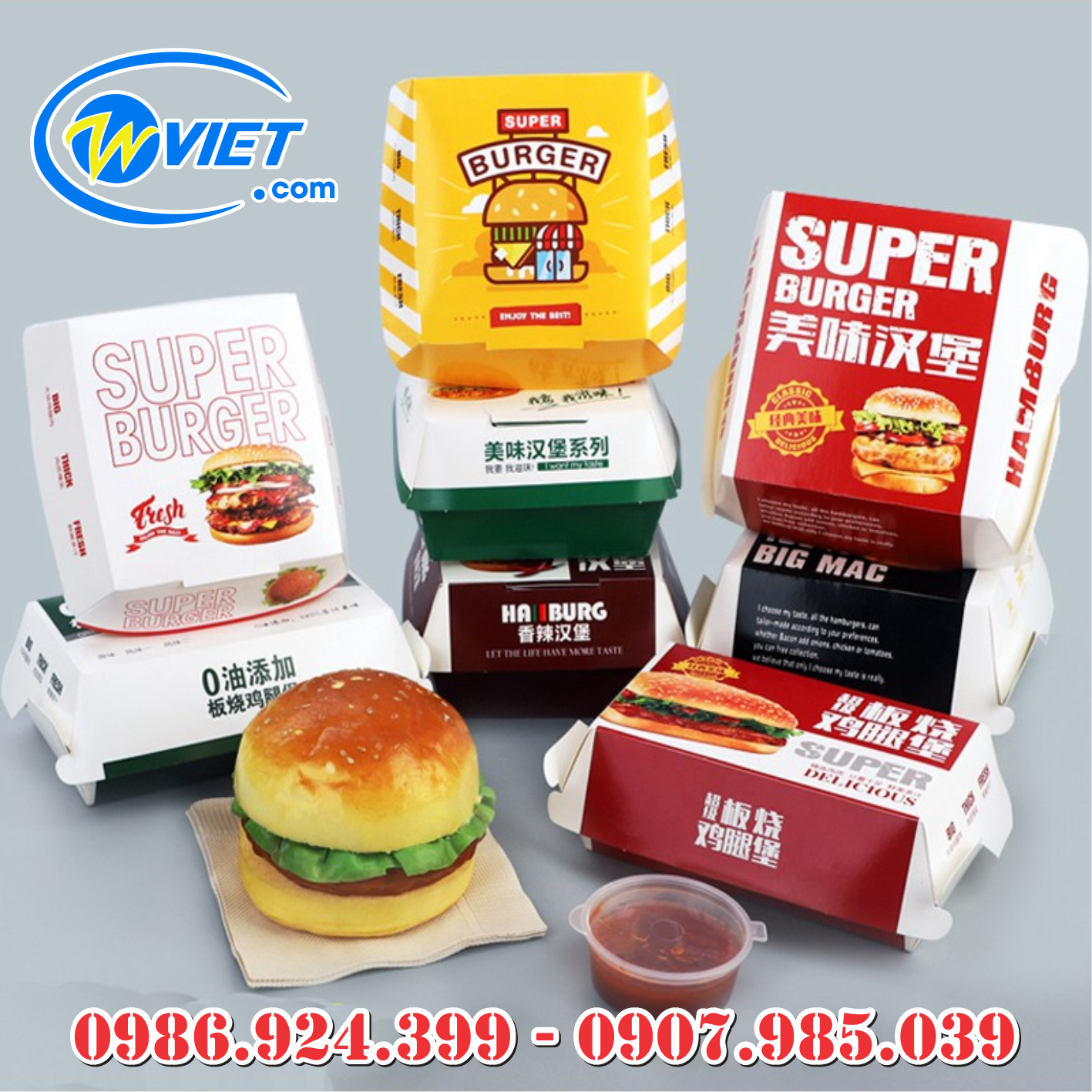 hop giay vuong dung hamburger