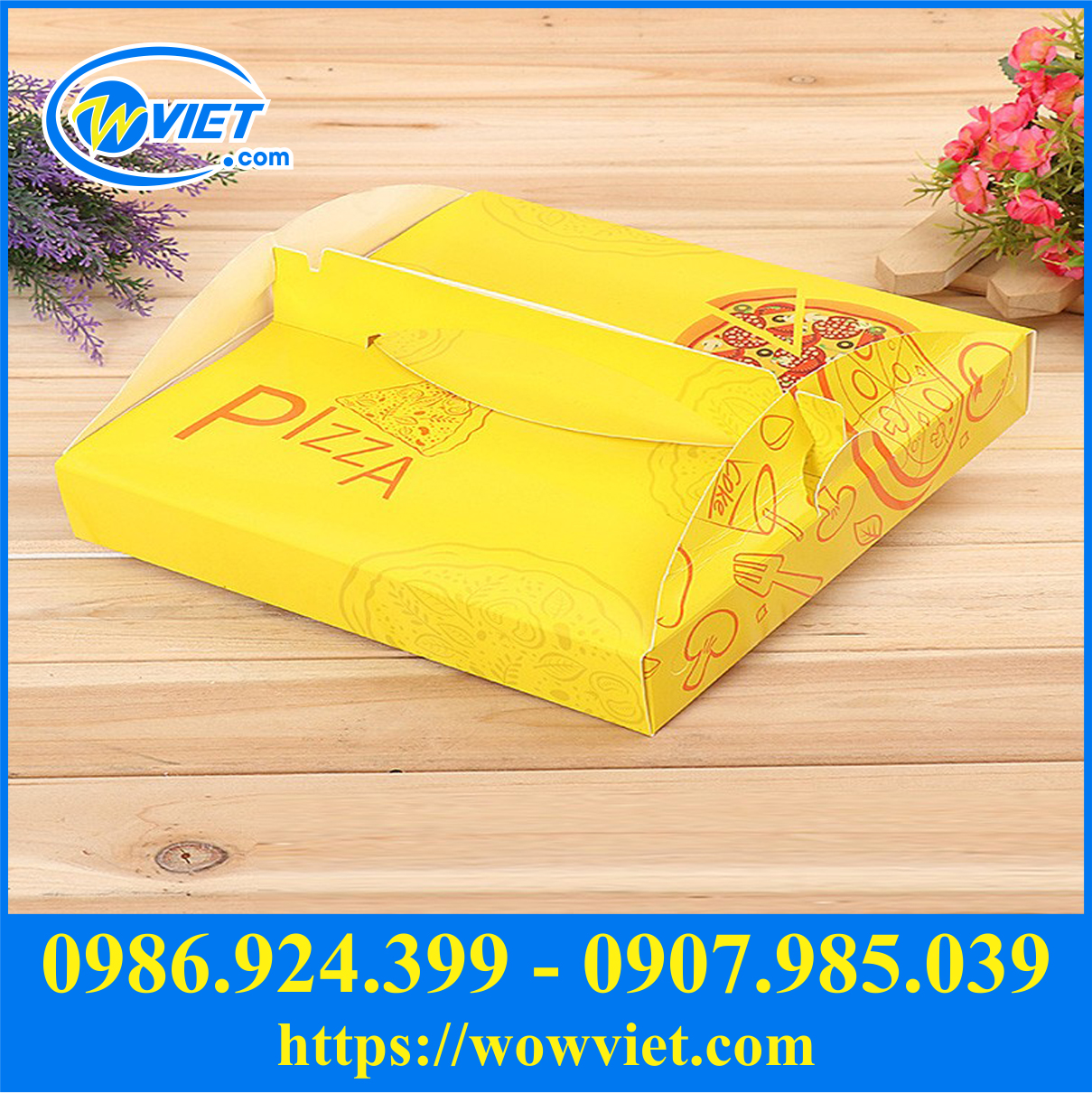 hop giay dung banh pizza