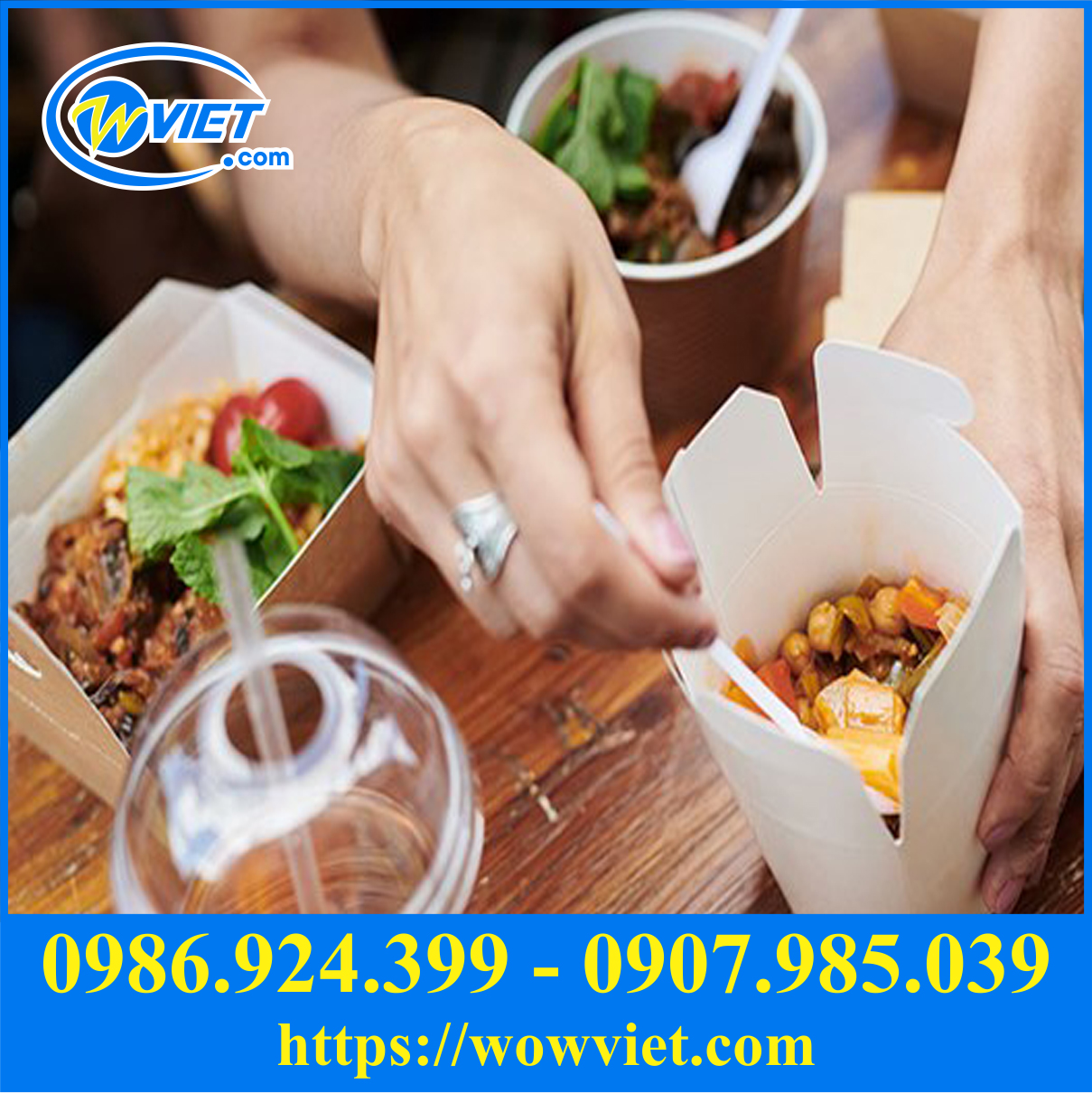 hop giay dung do an nong