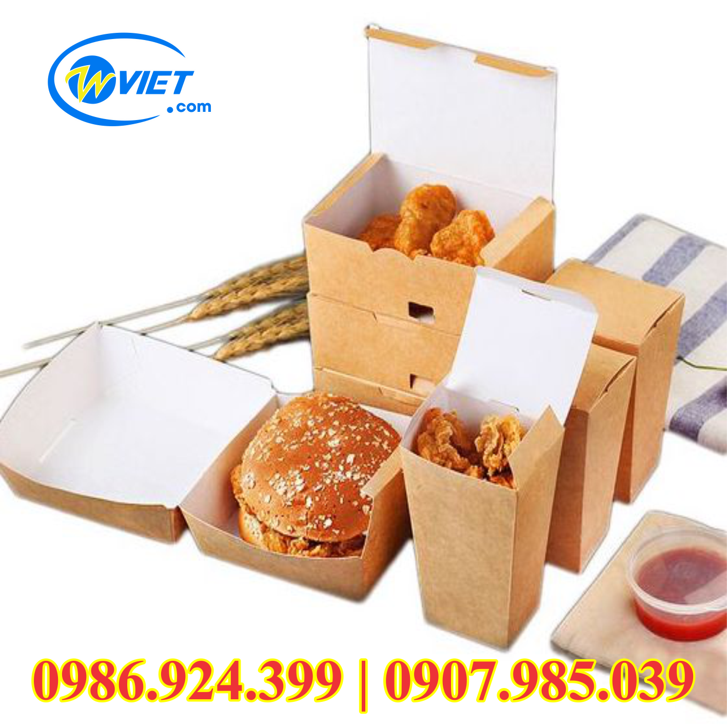 hop giay dung thuc an mang di