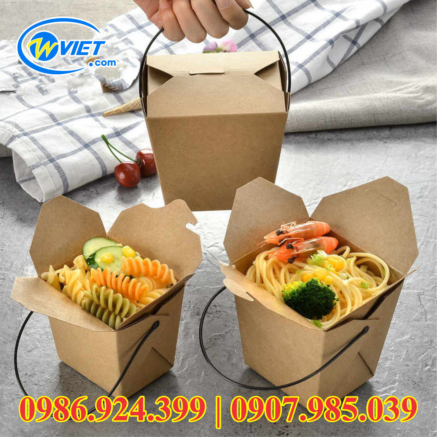 hop giay dung thuc an mang di