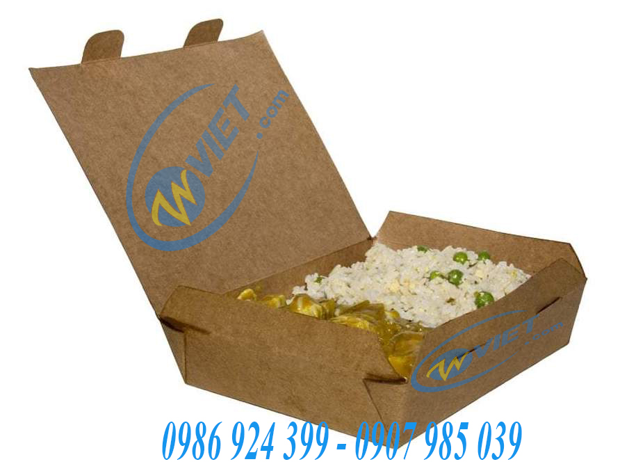 hop giay dung thuc an nong