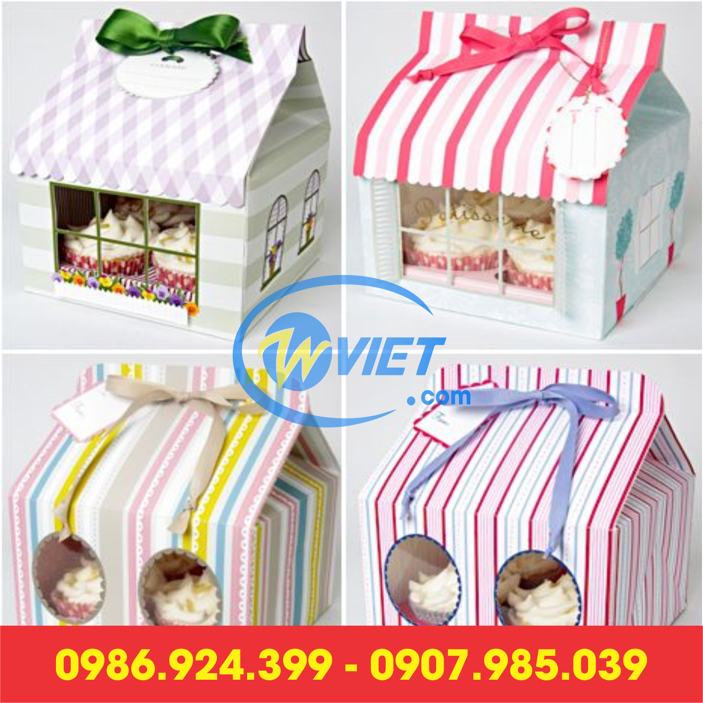 hop giay dung banh nhieu mau sac