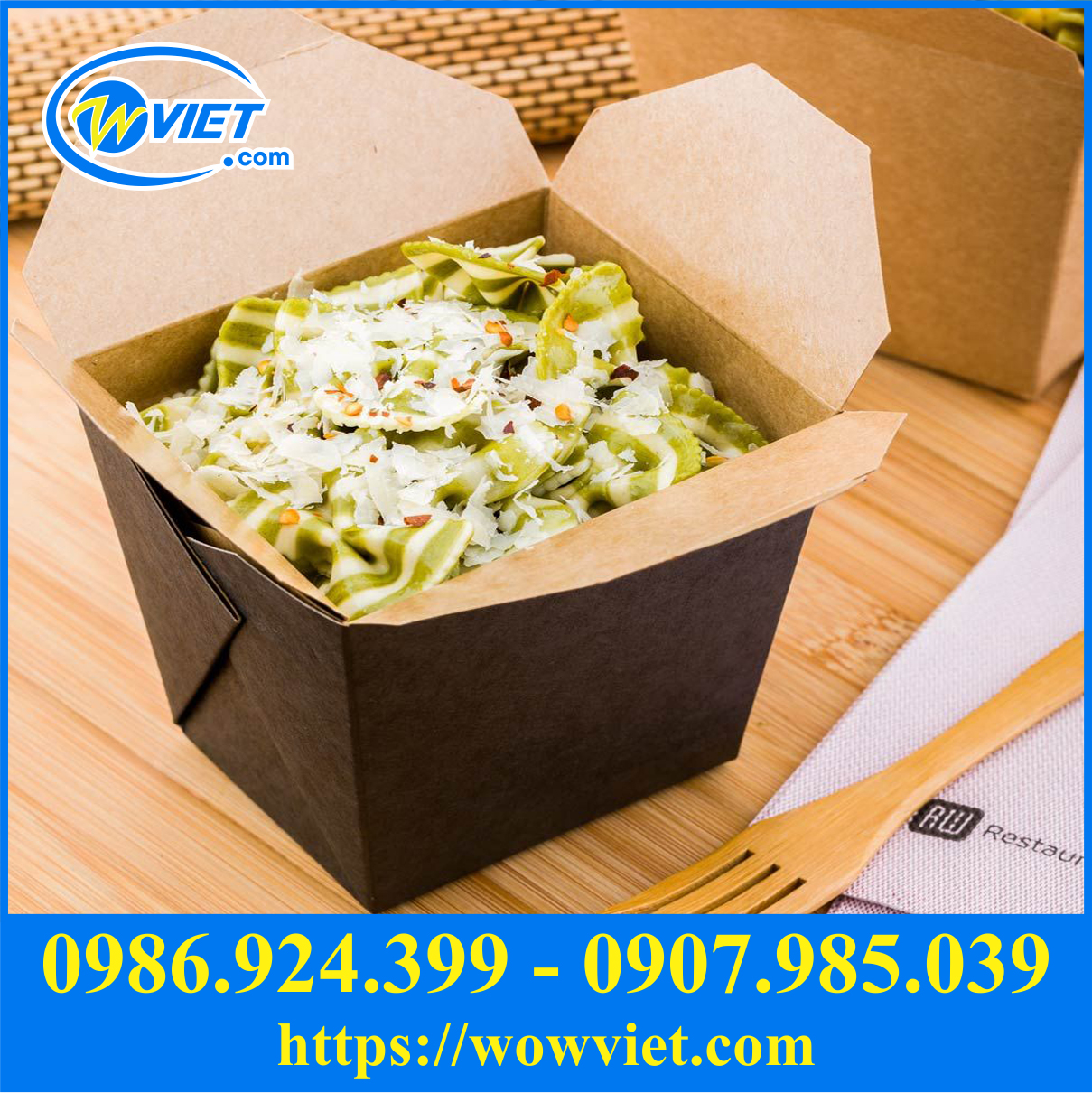 hop giay dung thuc an nhanh