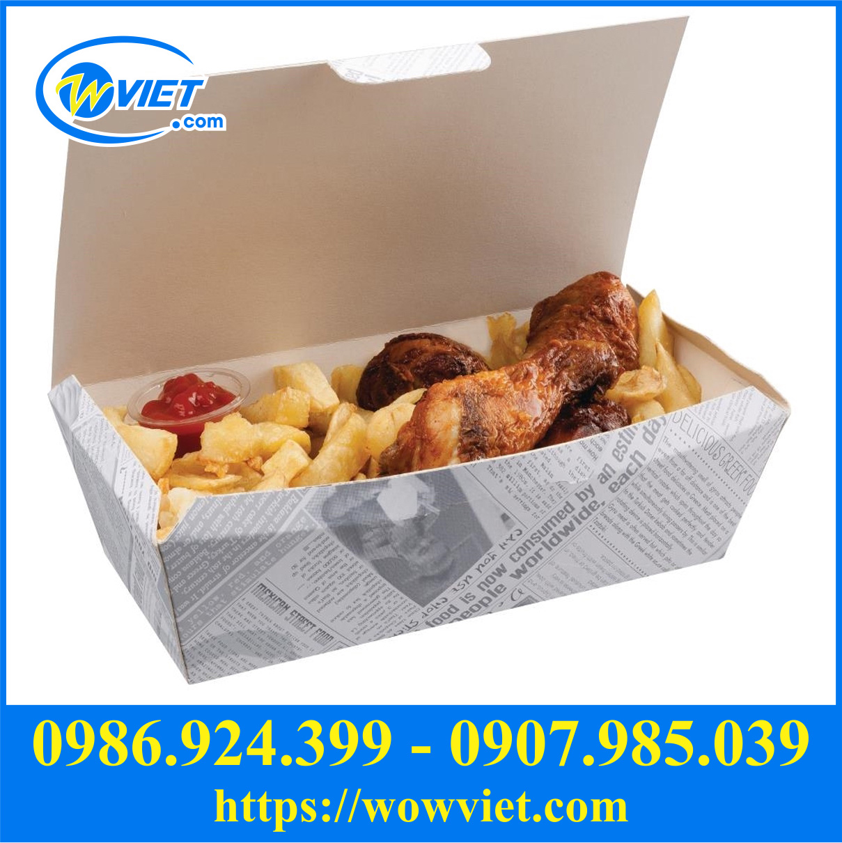 hop giay dung do an nhanh