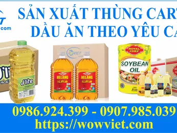 NHẬN SẢN XUẤT THÙNG CARTON ĐẦU ĂN IN ẤN NHÃN HIỆU THEO YÊU CẦU